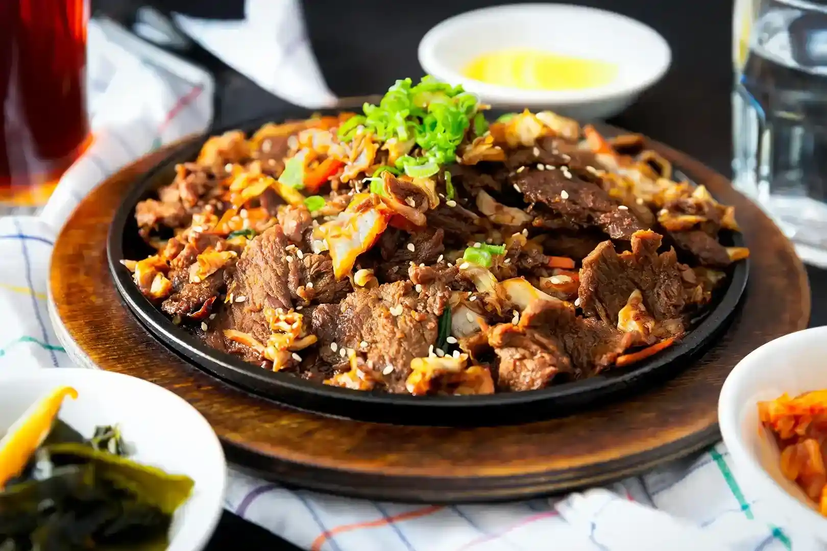 bulgogi korean style roasted beef thinly sliced and marinated in sweet and savory sauce