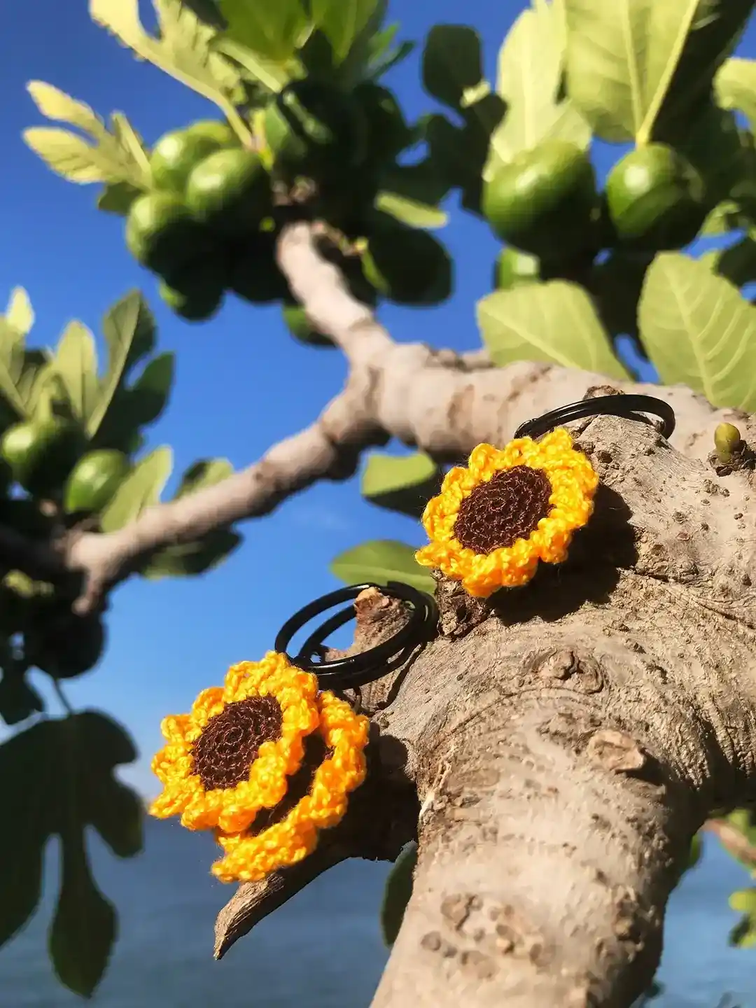 sunflower cotton mini crochet keychain guadiana tiny friends 2024 collection